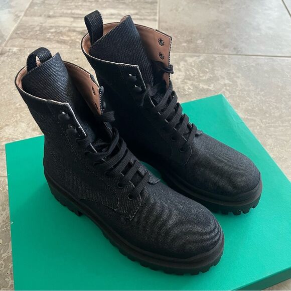 Ilio Smeraldo x Elizabeth Sulcer Combat Boots, Black, New, Size 38 - Picture 4 of 11